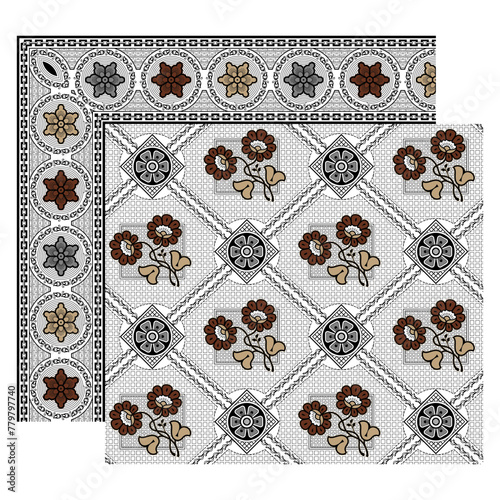 bedsheet design digital art use hand work and digital printing