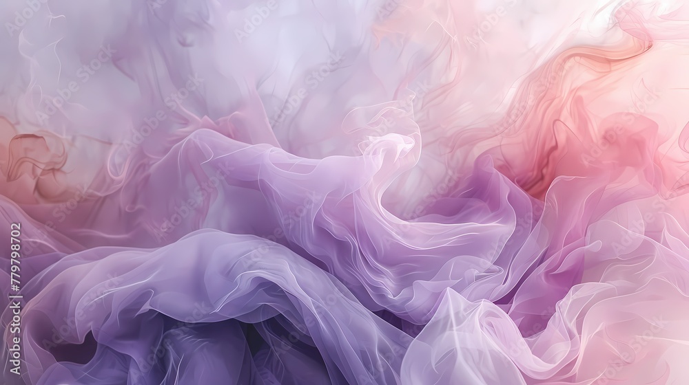 Soft lavender and blush pink blend seamlessly in a dreamy abstract composition, evoking a sense of tranquility and calm.