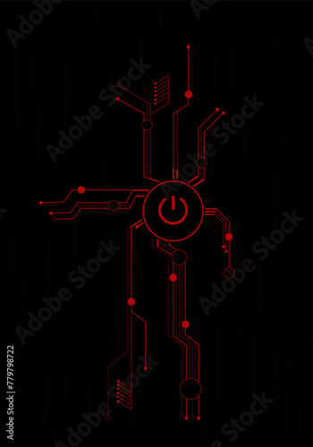 Futuristic circuit board technology background 