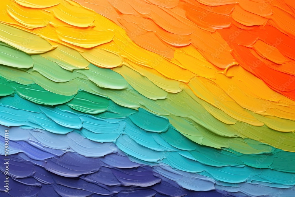 Obraz premium Radiant Inclusion: Bright LGBT Flag Mural