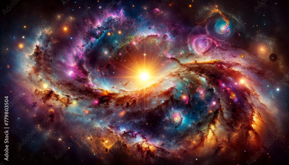 Fototapeta premium galaxy background with space