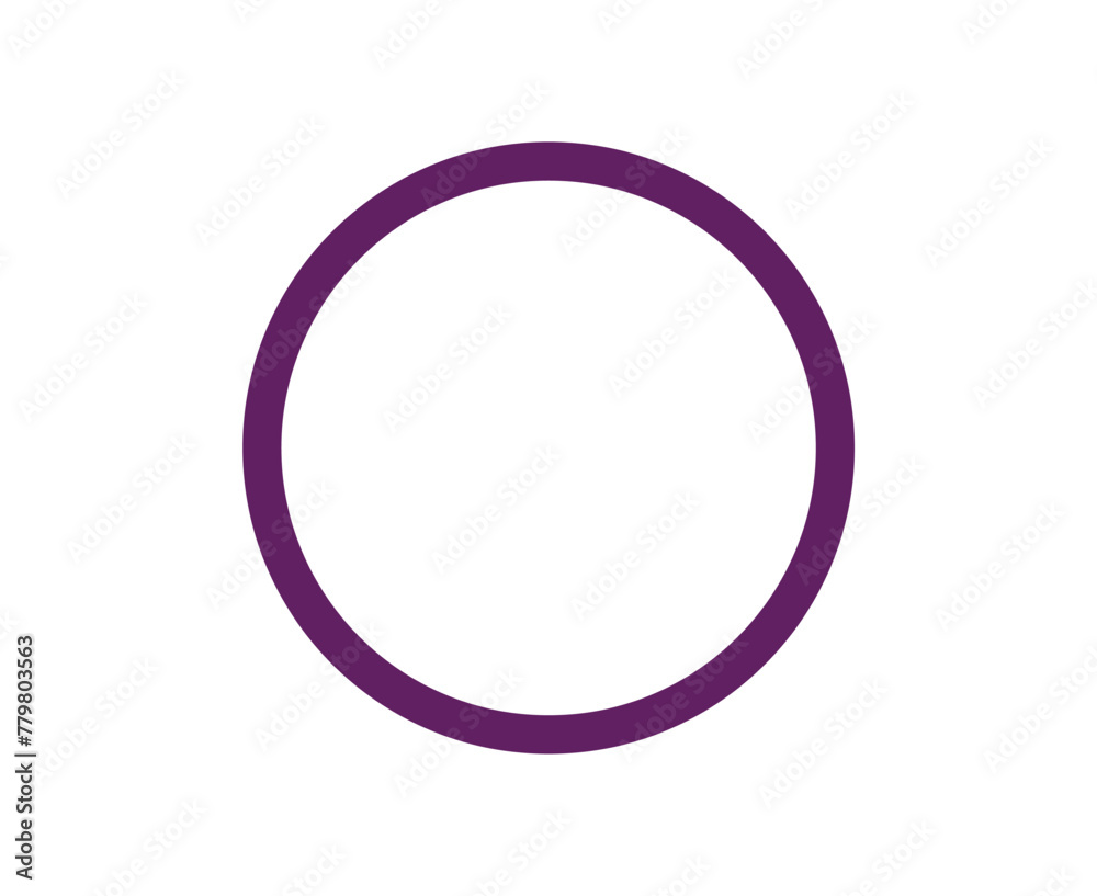 Circle Shape Outline Purple Stroke Circle Shape Symbol Vector Illustration Circle Shape Outline Purple Stroke Circle Shape Symbol Vector Illustration