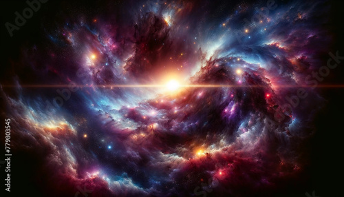 galaxy background with space