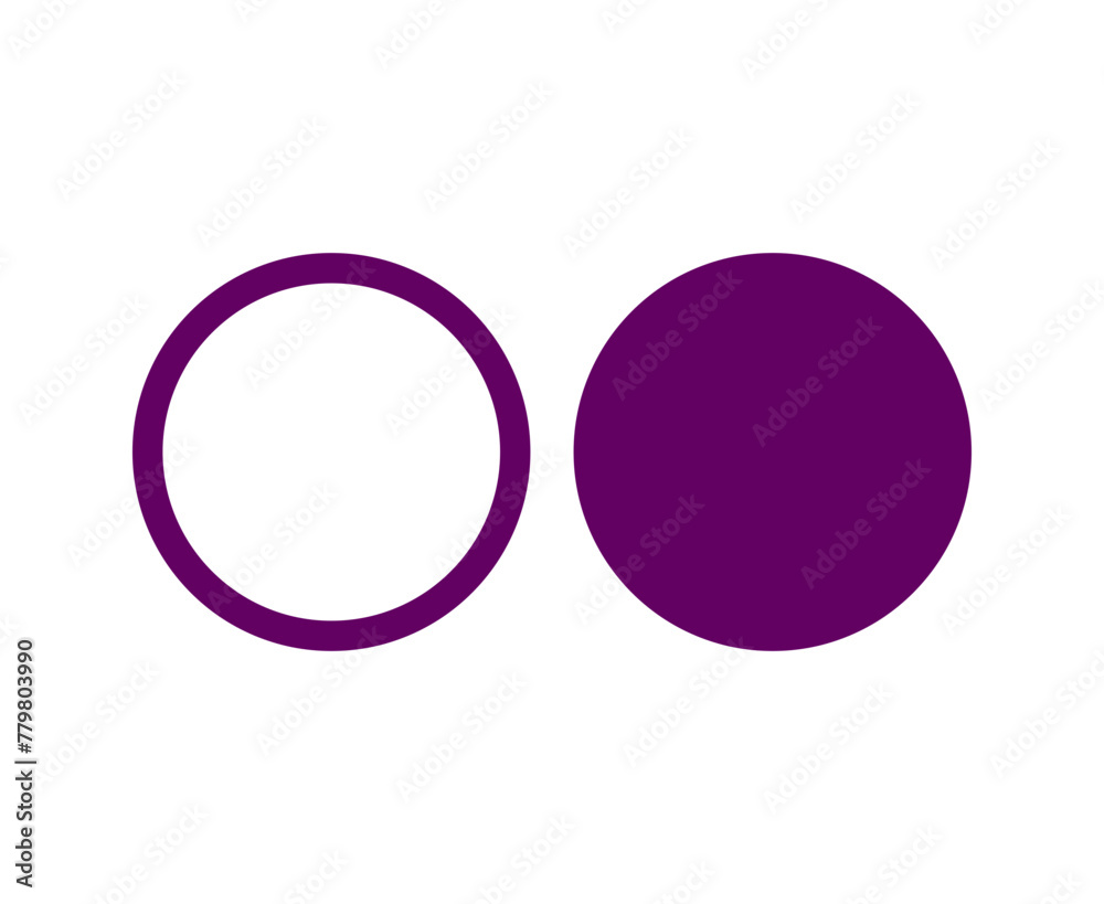 Circle Outline Stroke And Circle Shape Purple Symbol Vector Illustration Circle Outline Stroke And Circle Shape Purple Symbol Vector Illustration
