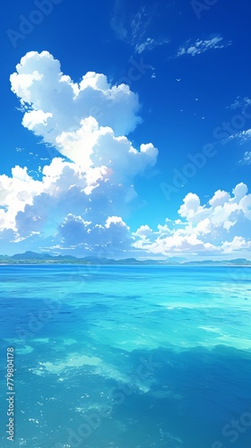 Summer Beach Background Materials