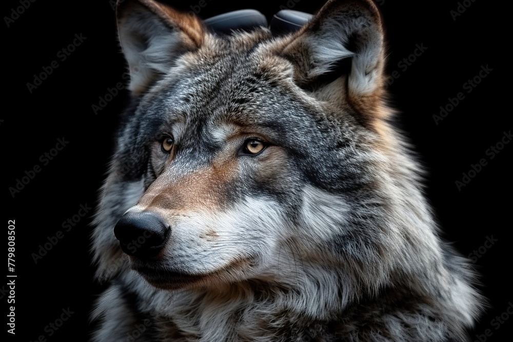 gray wolf portrait