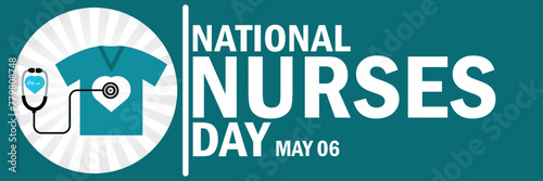  National Nurses day. May 06. Vector illustration. Suitable for greeting card, poster and banner