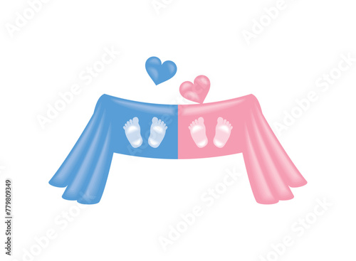 gender reveal ribbon