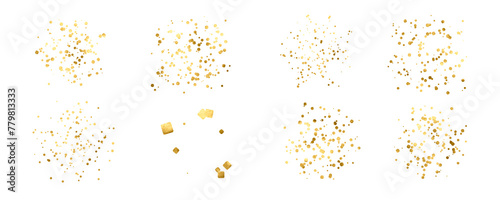 Abstract shiny gold glitter design element.Gold Texture. Set gold dust Light Golden Confetti. Golden Illustration Backdrop.
