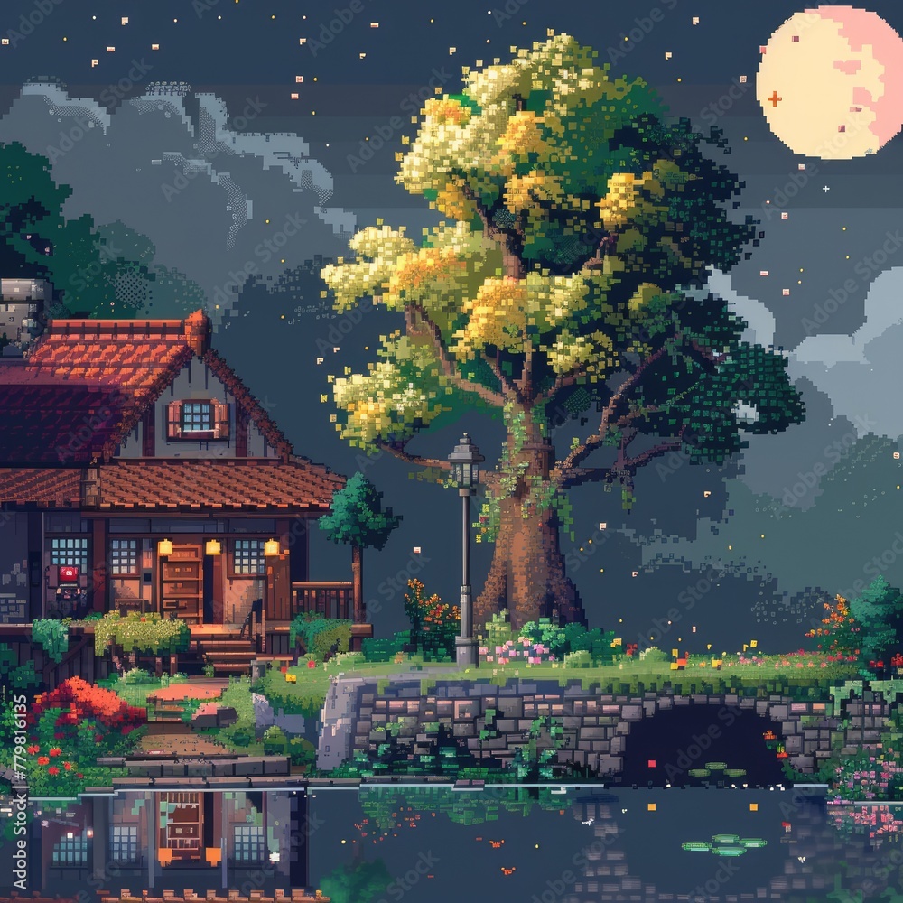 A series of pixel art characters and environments for indie game developers