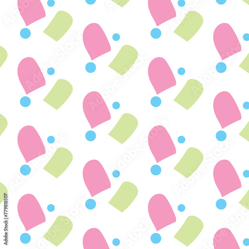 Colorful Popsicles and Dots Pattern