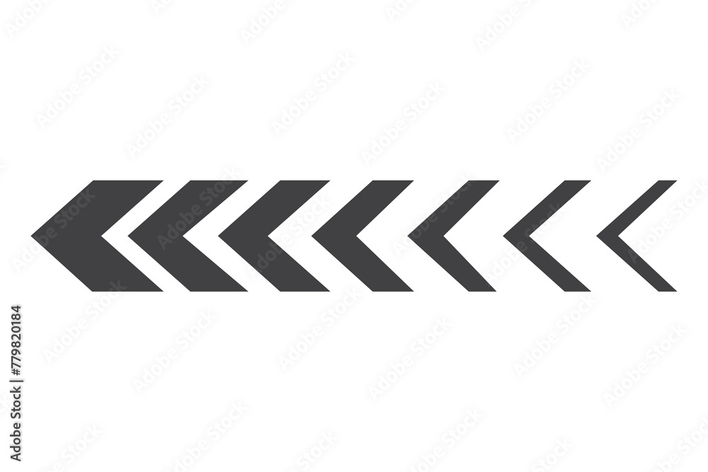Dynamic moving arrow symbol