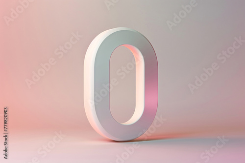 3d number 0, 3D rendering, anniversary birthday party celebration countdown concept illustration