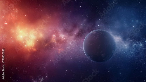 Planet in outer space photo