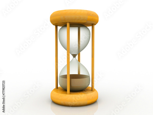 3d rendering sand timer photo