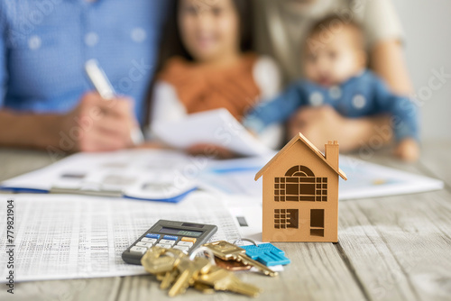 house and keys for concept investment mortgage finance and home loan refinance