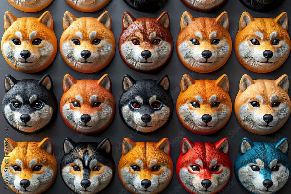 24 pets social media presence icons. 24 pets social media presence icons.
