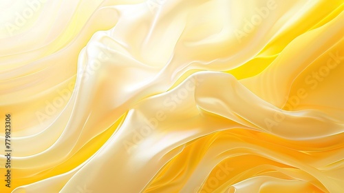 Abstract yellow silk waves