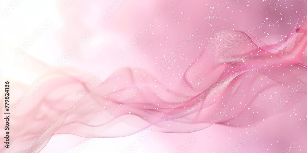 A pink and white background with a pink and white wave