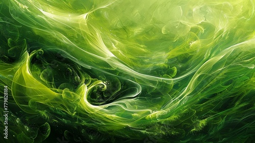 A world sustained by verdant energy abstract lines paint 1 #779828184