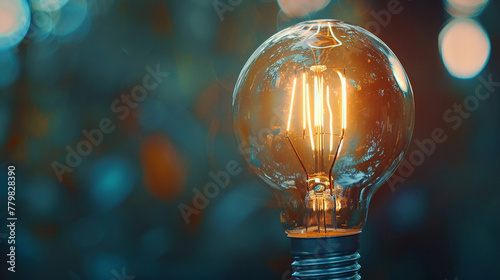 The moment a lightbulb lights up, capturing the instant of discovery and the beginning of an innovative exploration