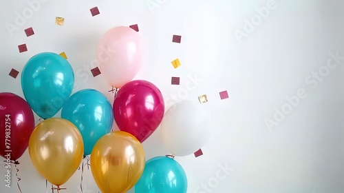 Festive Balloons and Confetti for Birthday Celebrations and Special Occasions