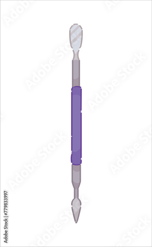 Cuticle pusher on white bac...