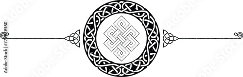 Elegant Viking Symbols Header - Triquetras, Infinity Knot