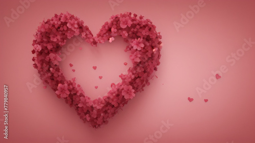 Hearts background with copy space. Illustration for mother's day, valentine's day and love banners.