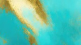 Abstract gold and Cyan painting background, brush texture, gold texture