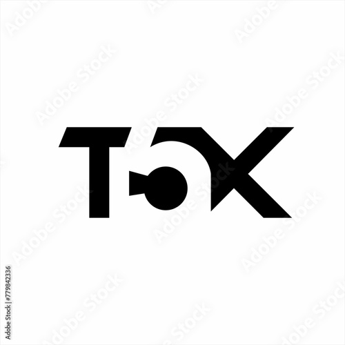 Simple abstract T5X vector logo design. photo