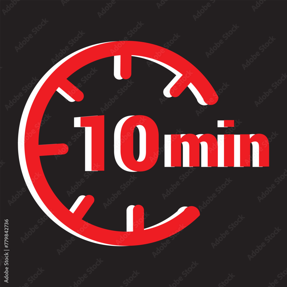 symbol work time, delivery and service time, isolated green on white , Vector illustrationeps10