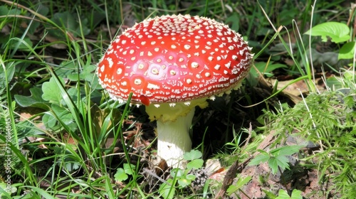 a fly agaric , mushroom