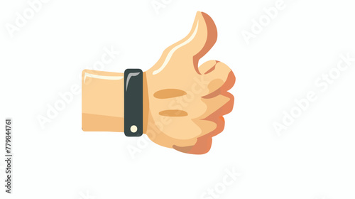 Thumbs down flat vector isolated on white background