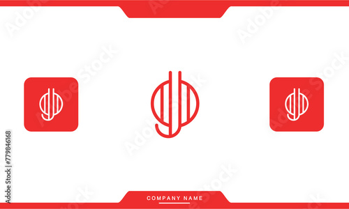 JO, OJ, J, O, Abstract Letters Logo Monogram