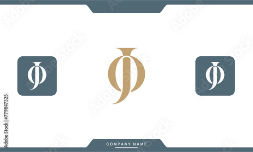 JO, OJ, J, O, Abstract Letters Logo Monogram