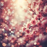 Abstract bokeh and blurred pink flower background generated by ai