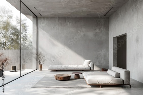 A cozy interior with minimalist decor.