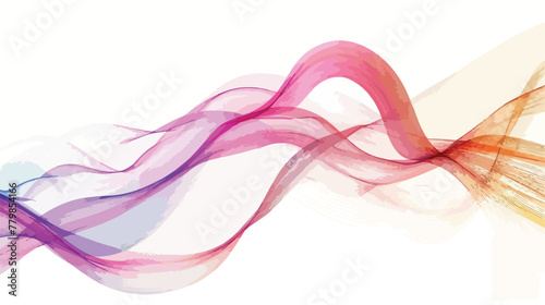 Abstract elegant wave panorama design with space 
