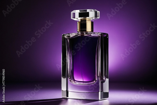 Perfume bottle - Advertising presentation of a perfume in shades of purple