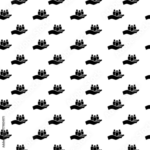 Inclusion icon seamless pattern isolated on white