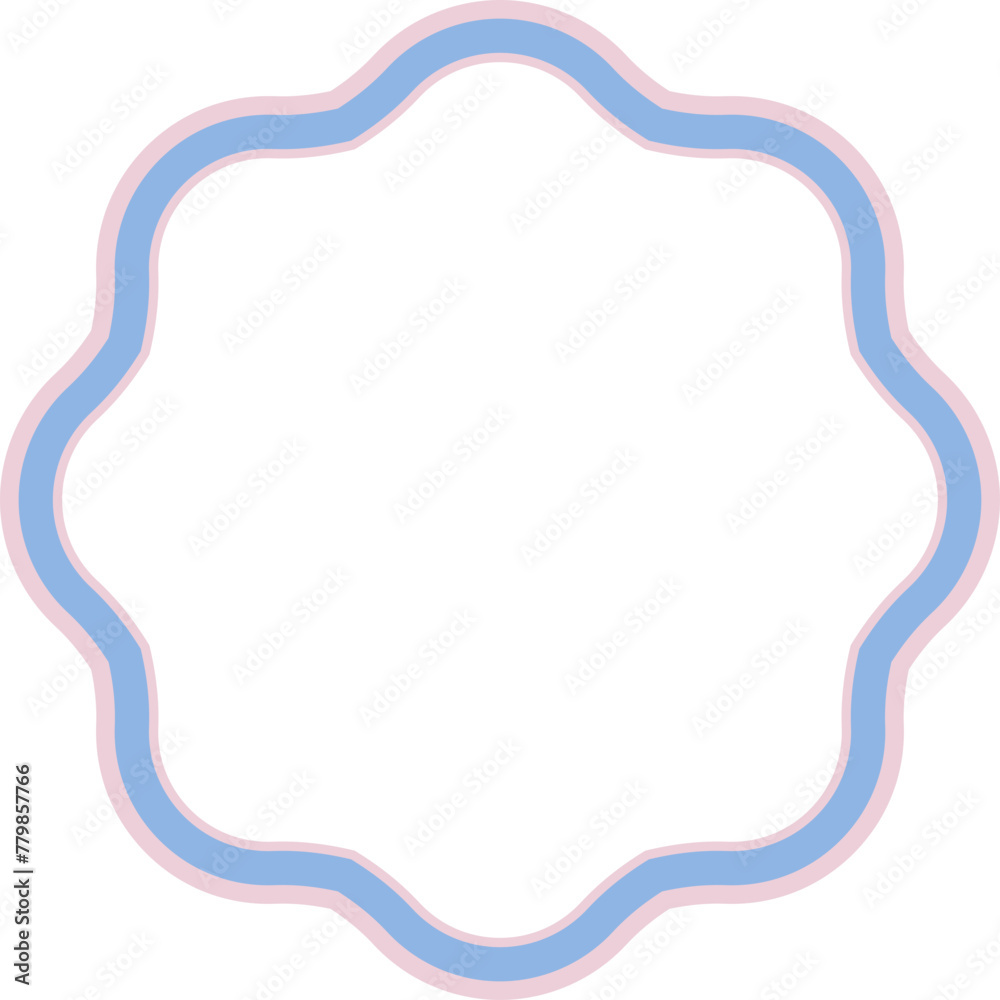 Fototapeta premium wavy round label vector