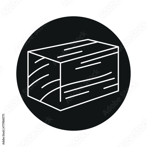 Impreg timbers line black icon. Sign for web page, mobile app