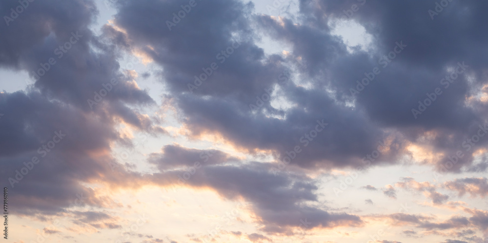 Fototapeta premium Dark storm clouds before rain. Natural weather dramatic background.