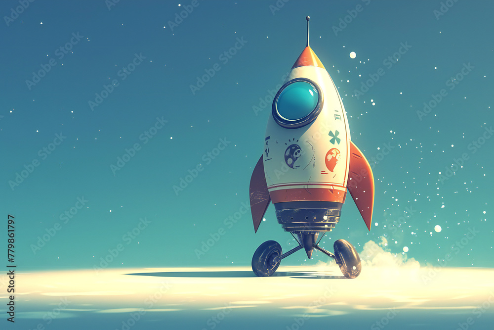 Space rocket going up, creative concept. Space rocket going up, creative concept.