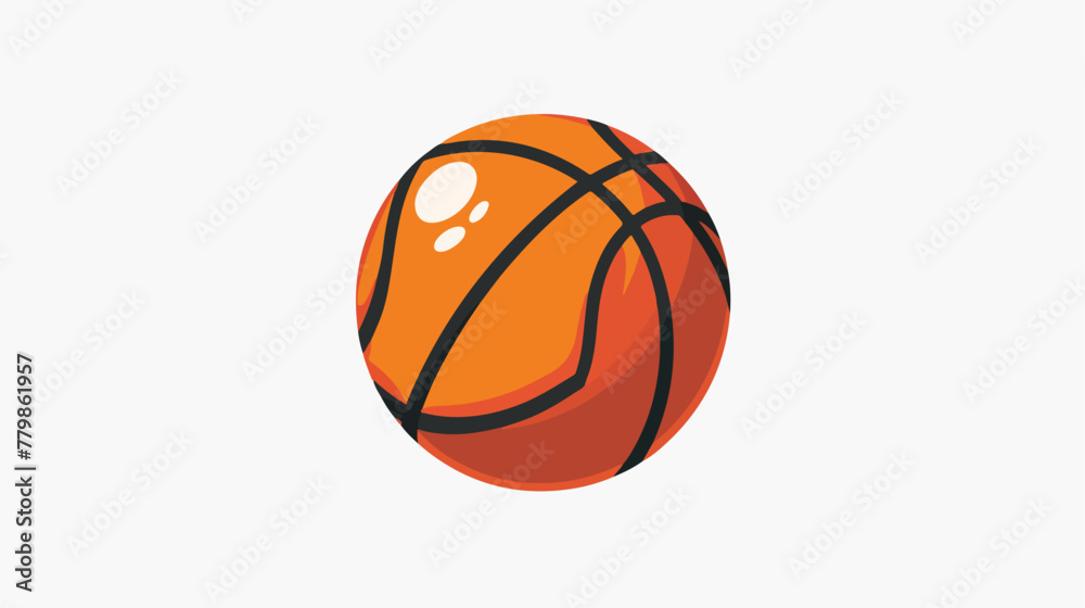 Colored basketball icon vector illustration flat vector