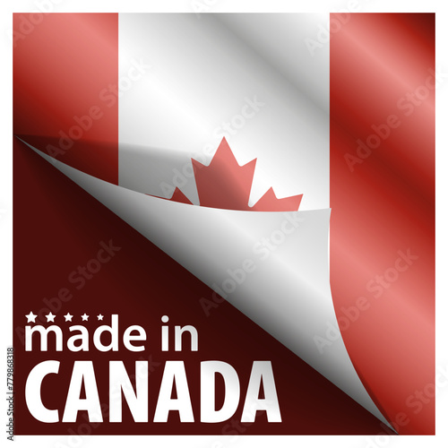 Made in Canada graphic and label.