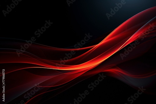 Iridescent graphic dark background with neon red lines
