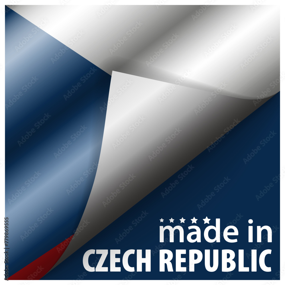 Fototapeta premium Made in CzechRepublic graphic and label.