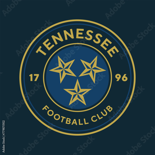 Tennessee football logo, USA. Elegant soccer logo. Elegant Modern Soccer Football Badge logo designs, Soccer Emblem logo template vector illustration photo